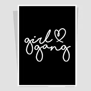 Art Bundle Girl Gang Poster (Pack of 1) for Room,Home. Wall Decals and Paintings Collection to Grace Any Place.(12 x 18 inch)