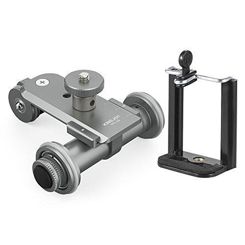 Andoer Kingjoy PPL-06 motoris     lectrique 3 roues vid  o poulie voiture Dolly Rolling Slider Skater pour Canon Nikon Sony DSLR cam  ra   Clip support Smartphone pour iPhone 7 7s 6 6s Samsung Huawei