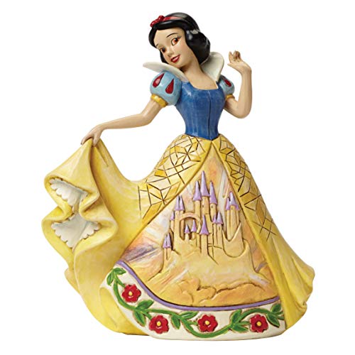 Disney Traditionsitions Figurine Blanche Neige en Robe avec Son Château