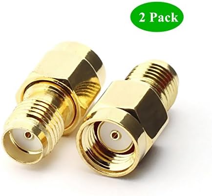 RP-SMA Female to SMA Female Adapter, Generic Connector Converter Plug for 3G 4G WiFi Router USB Modem(2 Pack)