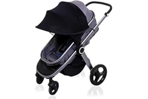 Qchomee Baby Strollers Sun Shade Canopy Universal for Pram Baby Carriage/Pushchair Sun Cover UV Protection Screen Insect Bug Netting Cover for Pram