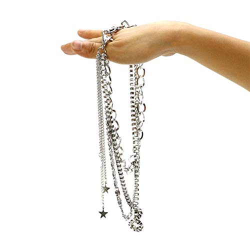 Neborn Fashion Punk Hip-Hop Trendy Belt Waist Chain Male Pants Chain Hot Men Woman Jeans Silver Metal Clothing Accessories Jewelry