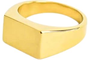 DVRK Anillos Hombre Oro y Plata con base de Acero Inoxidable 316L