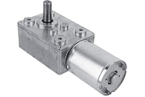 Getriebemotor DC 12V Schneckengetriebemotor mit Hohem Drehmoment CW/CCW Drehzahlminderungsmotor Wendbarer Getriebemotor Geschwindigkeitsreduzierung Elektromotor (62RPM)