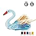 Produktbild Forweilai 26 Stück DIY Zusammenbauen 3D Puzzle Spielzeug, Interessante 3D-Malerei Puzzle mit 5 Farben Pigment für Kinder Geschenk - (Schwan Form)