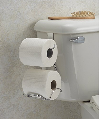 mDesign Toilettenpapierhalter ohne Bohren – Klorollenhalter fürs Badezimmer – praktisch zum Aufhängen – cleverer Papierrollenhalter - 2