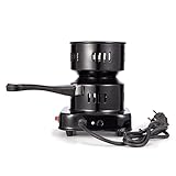 DXP Elektrischer Kohleanzünder Herdplatte 1000 W für Shisha Kohle und 96 Würfel Kokoskohle Naturkohle Schwarz - 