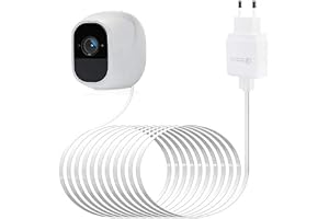 BECEMURU Arlo Pro laddningskabel Snabbladdning 3.0 & batteriladdningsadapter med 9 m/29,5 fot/9 m väderbeständig kabel för Arlo Go, Arlo Pro/Pro2 och Arlo Light (europeiska föreskrifter)