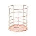 Produktbild Hohle Rose Muster Make-up Pinsel Vase Topf Stifthalter Aufbewahrung Organisator-Behälter (Rose Gold-Runde)