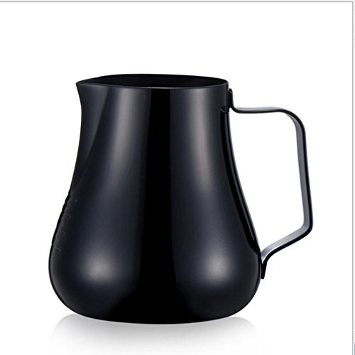 détail WYFC Lahua coupe en acier inoxydable coffee gravé Teflon cylindre bec fleurs artefact 600ml . black