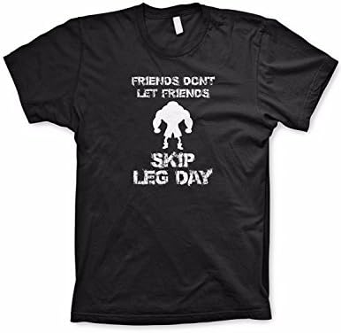Friends don't let friends skip leg day shirt funny weightlifting shirt workout gear(XXX-Large)