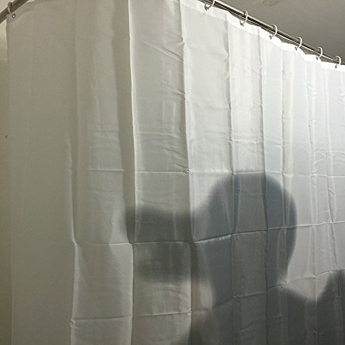 Duschvorhang 3D Ente Badewannenvorhang mit 12 Duschvorhangringe anti schimmel wasserdicht (180*180cm) - 4