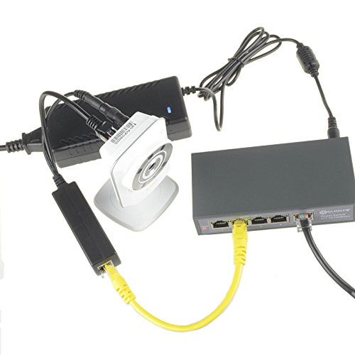 DSLRKIT Active PoE Splitter Power Over Ethernet 48V to 5V 2.5A Compliant IEEE802.3af - 4