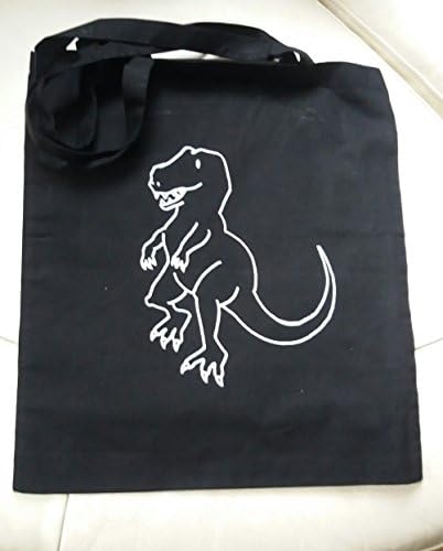 Dinosaur Tote Bag in Black