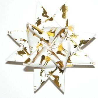 Fröbelsterne 25 mm goldfoliendruck Weihnachten 20 Streifen - 2