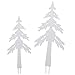 Produktbild Tanne 2er Set Deko Stecker Metall 23-30cm Xmas Weihnachten Advent (Weiss)