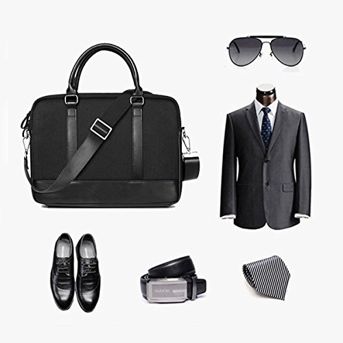 WIWU Tablet Tasche  15 -15 6 Zoll Schultertasche  Wasserdicht Leder Laptop Tasche Aktentasche Handtasche f  r Macbook Air Pro Retina Dell  Notebook H 