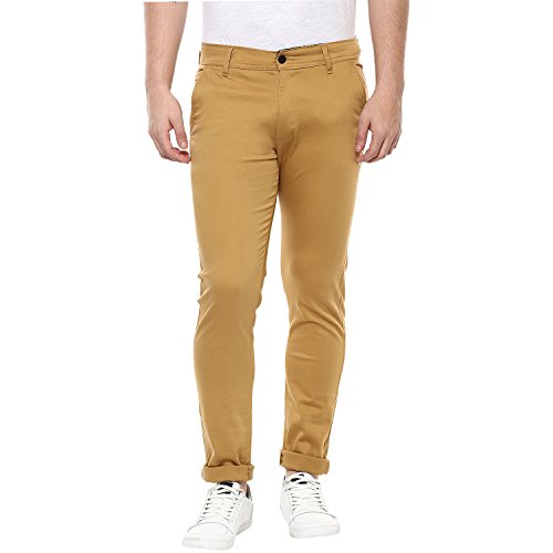 Routeen Khakhi 100% Cotton Lycra Casual Slim Fit stretchable Chinos Trousers pants for Men RS.567 (62.00% Off) - Amazon