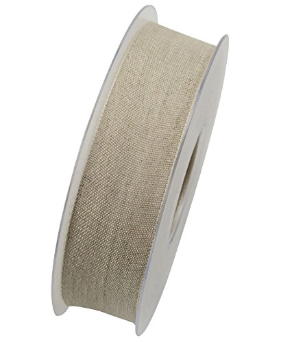 Band Botswana Leinenband NATUR X092 02 25mm 20Meter Drahtkante