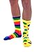 Produktbild Halloweenia - Kostüm Accessoires Zubehör Bunte Zirkus Clown Socken Strümpfe mit Punkte und Streifen, perfekt für Karneval, Fasching und Fastnacht, Mehrfarbig
