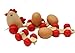 Toys of Wood Oxford Wooden Pull Along toy Chicken with 3 Eggs