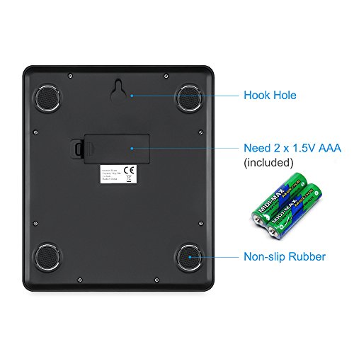 Amir Digitale Küchenwaage, Küchenwaage, Multifunktionelle Professionelle Präzise Digitale Küchenwaage, Haushaltswaage, Hohe Präzision auf bis zu 1g (5kg Maximalgewicht) Schwarz mit Edlen Design - 3