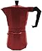 Produktbild Innova Marken ivkemr1 Italienisches Espresso Herdplatte Kaffeemaschine Continental Moka Percolator Topf, red-p 3 Tassen rot