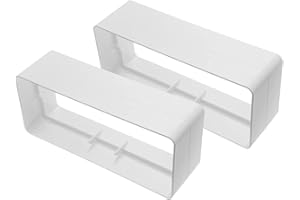 Vent Systems 220 x 90 mm Confezione da 2 connettori rettangolari per tubo di collegamento Sistema di ventilazione, riscaldamento, raffreddamento.