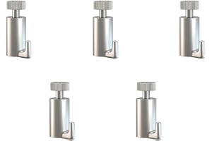 Arti Teq - Lot de 5 crochets classic autobloquant : 15 kg max. - Argent