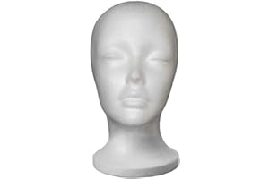 Liummrcy Cabeza Femenina, Cabezas de poliestireno, Modelo de Espuma de Espuma de poliestireno 3D maniquí maniquí de Peluca