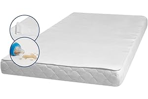‎PLAYSHOES Playshoes 770211 Molton Betteinlage Kinderbett wasserdicht und atmungsaktiv, Oeko-Tex Standard 100, 50 x 70 cm, Weiß