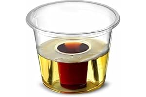 Efforias 50 bicchierini da bomba trasparenti con marchio CE, 25 cl, confezione sigillata, riciclabili, in polipropilene, schiacciabili, Jagerbomb, ideali per Redbull e Jagermeister