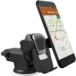 Lucky Car Mount Adjustable Car Phone Holder Universal Long Arm, Windshield for Smartphones - Black