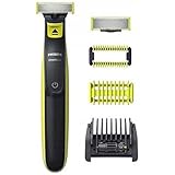 Philips OneBlade Original Hybrid Face + Body – elektrisk skäggtrimmer, rakapparat och kroppstrimmer, 3 originalblad för ansik