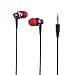 Produktbild Sanwood - stilvoll geflochtenen Line Stereo Musik Headset in-ear Kopfhörer ohne Mikrofon Kopfhörer, Polykarbonat, rot, Mini