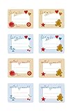 Set de 104 etiquetas autoadhesivas de papel para regalo, mermelada, latas, bolsas de regalo y muchas otras cosas caseras.
