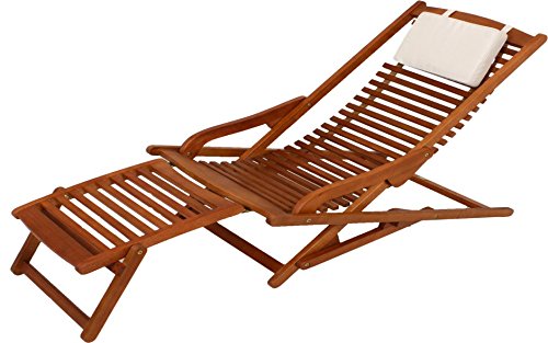 Preisvergleich Produktbild Baidani VIP Lounger FELICE inkl. Kopfkissen Eukalyptus geölt