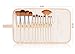 Luvia Cosmetics - Bamboo's Root - Make up brush set made of high quality Bamboo handle and original Taklon Hair - 12 Brushes including caringly designed linen pouch - Vegan - Also appropriated for people with pet hair allergy - Christmas and Advent Presents / Gift for Her