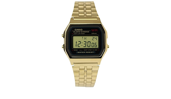 Oro oro nero nero Orologio Casio A-159Wgea - 1D Standard digitale maschile  : Amazon.it: Orologi