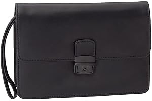 Ledershop24 - Cartera de mano de Cuero para hombre Negro negro