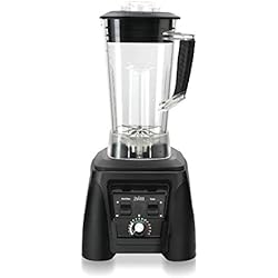 Blender professionnel Alma noir - Mixeur/Blender 2L + 1,2 L offert sans bisphénol pour préparation de soupes, smoothies, crèmes glacées, purées, pains, laits végétaux.
