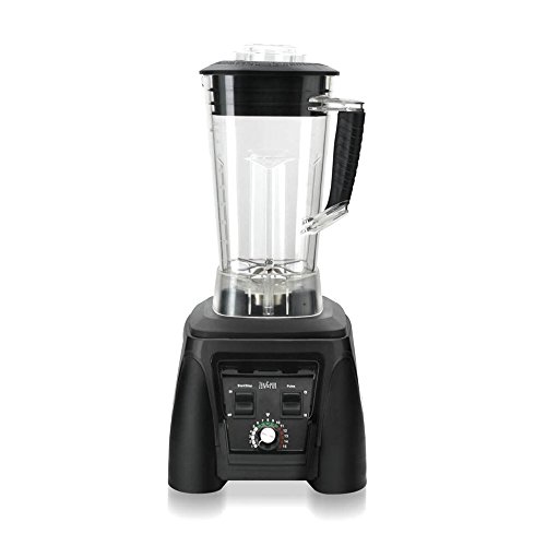 Blender professionnel Alma noir - Mixeur/Blender 2L + 1,2 L offert sans bisphénol pour préparation de soupes, smoothies, crèmes glacées, purées, pains, laits végétaux.