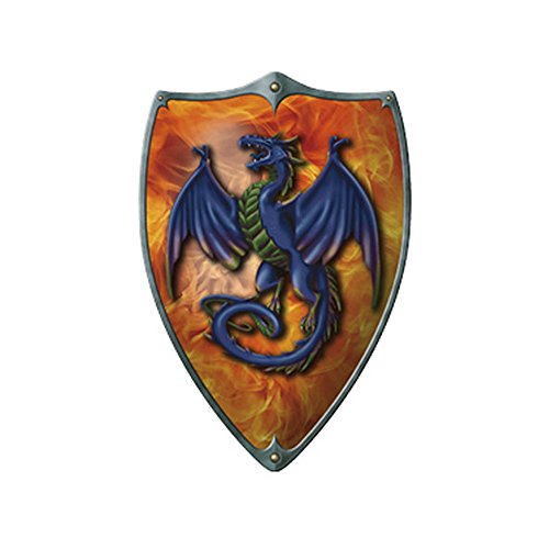 Preisvergleich Produktbild Koakid Kinder Ritterschild Feuerdrache Schild Zubehör Ledergriffe