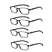 Produktbild Admier (4 Packungen) tragbare faltende Lesebrille Grad + 1,0 bis + 3,5 mit Teleskoparm Leser mit Mini Falten Gläser für Mode Männer Frauen,C,+3.50