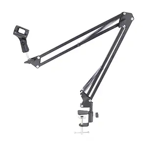 My Swara Professional Recording Microphone Stand Suspension Boom Scissor Arm For Dynamic and Condenser Mic (Black)