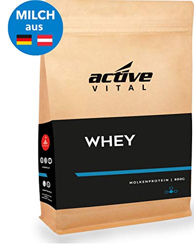 ACTIVEVITAL Whey puro 450g polvere proteina lattiero caseario 100% naturale dalla Germania neutrale