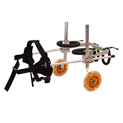 Preisvergleich Produktbild MOIMK Hunderollstühle, Hundehalterung, Hundeschlittenroller, Behindertengelähmter Und Amputierter Hund, Gebrochenes Bein Bewegliche Faltbare Hilfshinterbeine Für Katzenhund,XL
