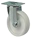 Produktbild Lenkrolle D. 80mm Trgf. 125kg Kunststoffrad weiß Platte 104x80mm