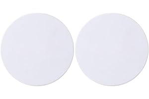 AOORY Lienzos circulares tensados de calidad, sin ácidos, para pintura al óleo, 2 unidades, Algodón., 50cm in diameter