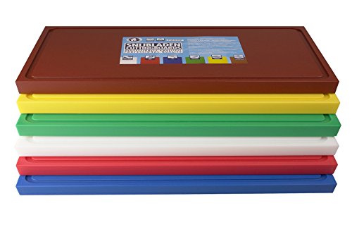 Schneidebrett, Schneidebrett mit Saftrille, Polyethylen, weiß, Höhe: 2 cm